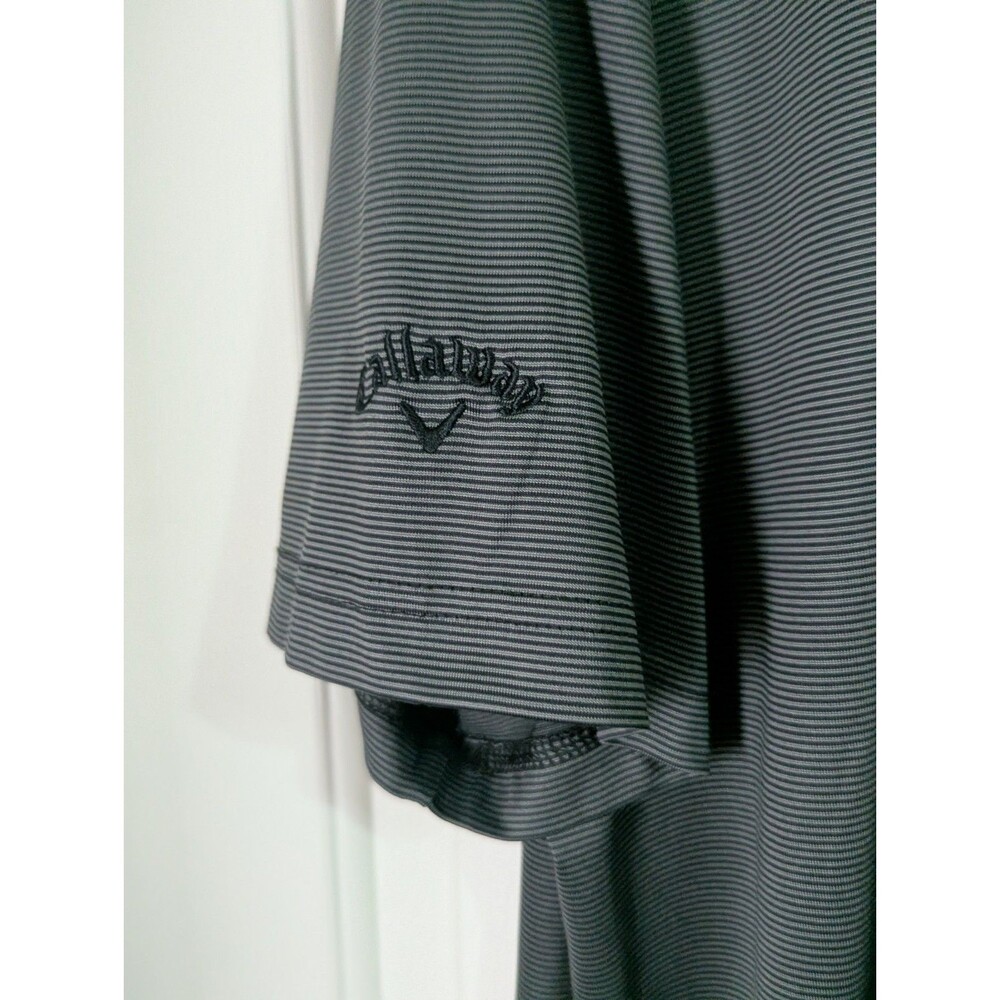LOT OF 2 Callaway Opti-Dri Golf Polo Mens Large S/S Gray White Logo Stretch - Picture 4 of 14
